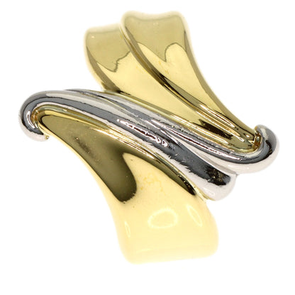 design Ring Platinum PT850 18K Yellow Gold 7.3g　Ladies
