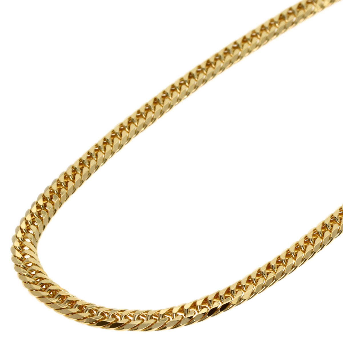Curb chain Kihei W6 side Necklace K18 Yellow Gold 20.3g　Ladies