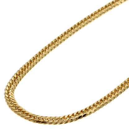 Curb chain Kihei W6 side Necklace K18 Yellow Gold 20.3g　Ladies
