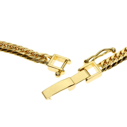 Curb chain Kihei W6 side Necklace K18 Yellow Gold 20.3g　Ladies