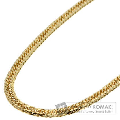 Curb chain Kihei W8 surface Necklace K18 Yellow Gold 20.5g　Ladies