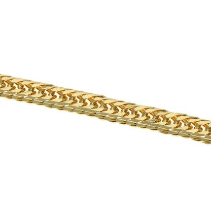 Curb chain Kihei W8 surface Necklace K18 Yellow Gold 20.5g　Ladies