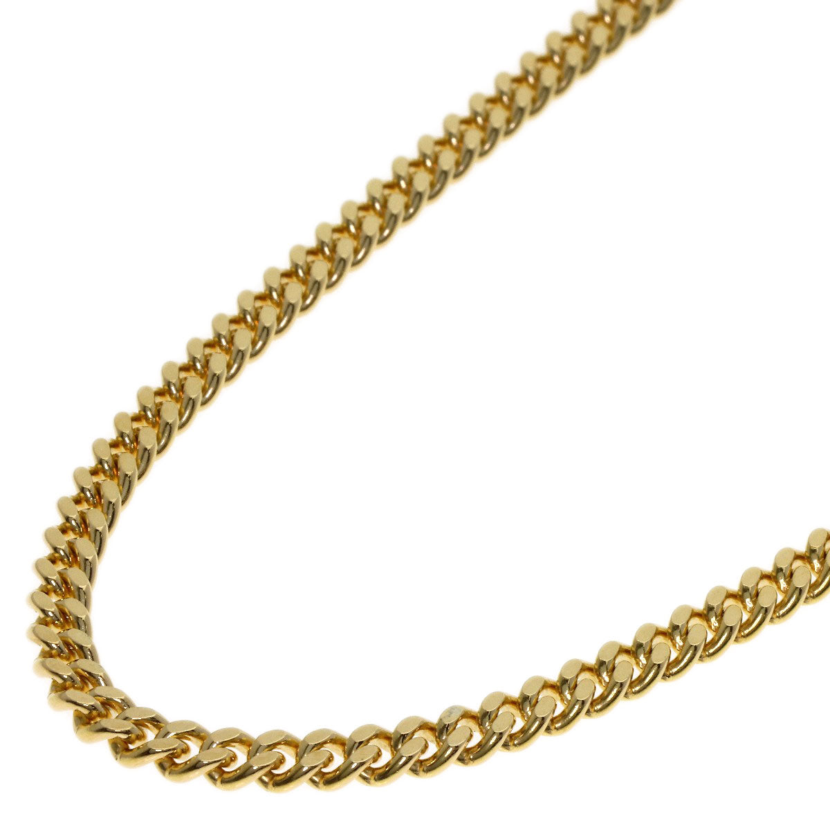 Curb chain Kihei Necklace K18 Yellow Gold 30g　mens
