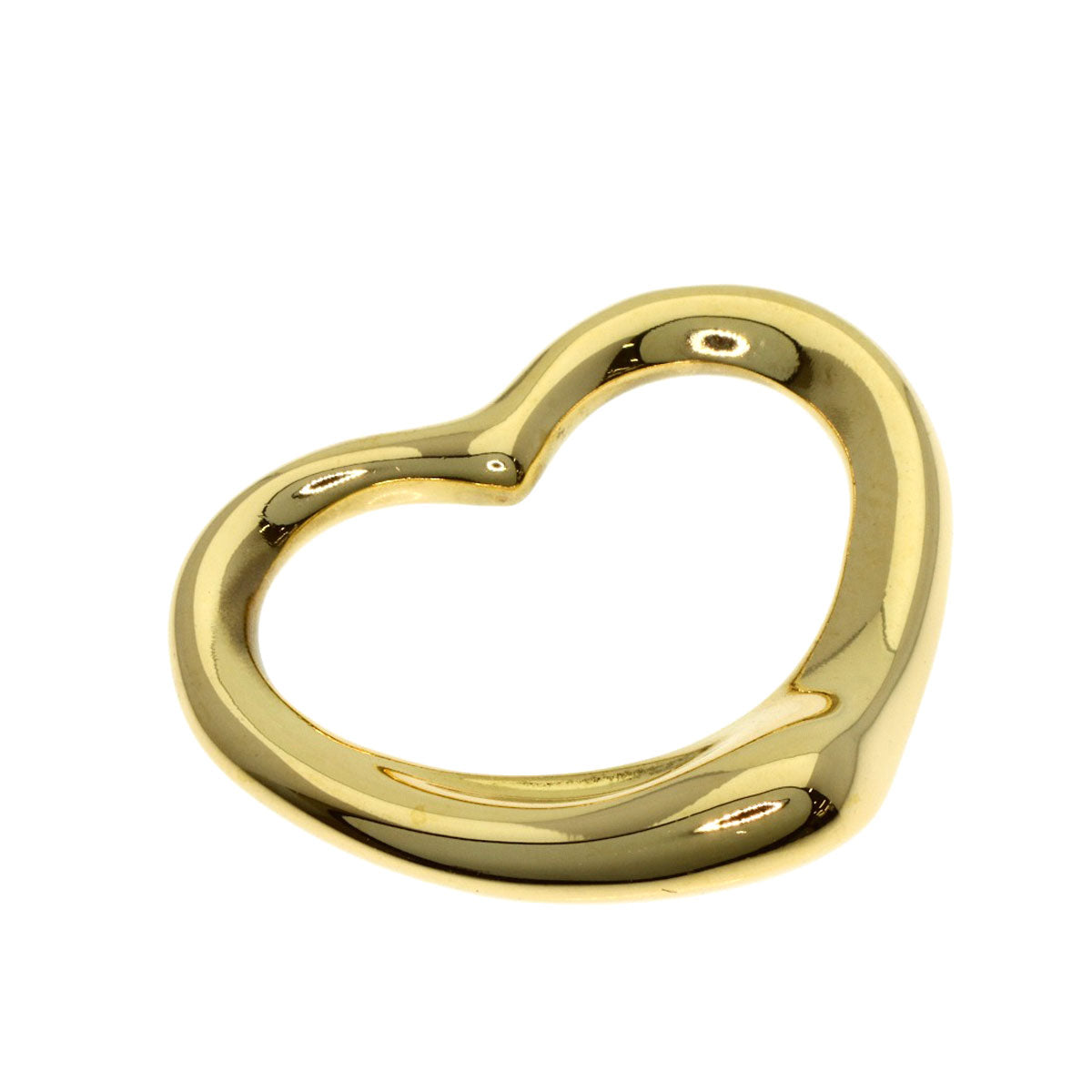 TIFFANY&Co. Open heart Pendant top K18 Yellow Gold Ladies [Used]