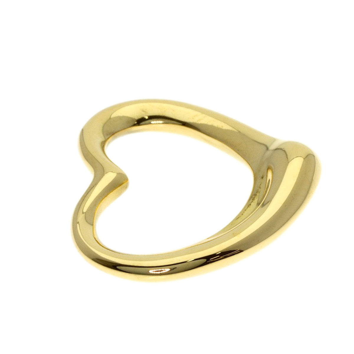 TIFFANY&Co. Open heart Pendant top K18 Yellow Gold Ladies [Used]