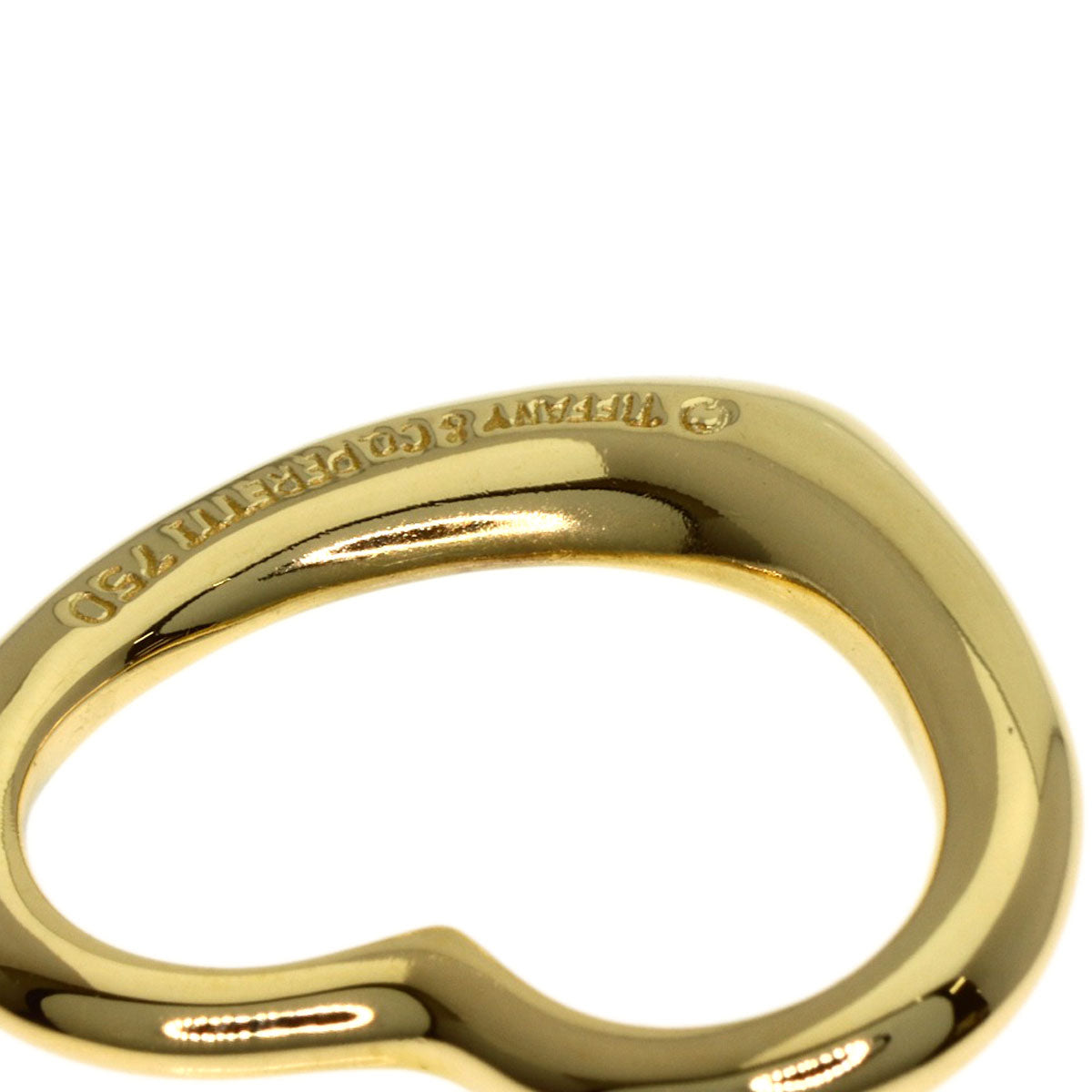 TIFFANY&Co. Open heart Pendant top K18 Yellow Gold Ladies [Used]