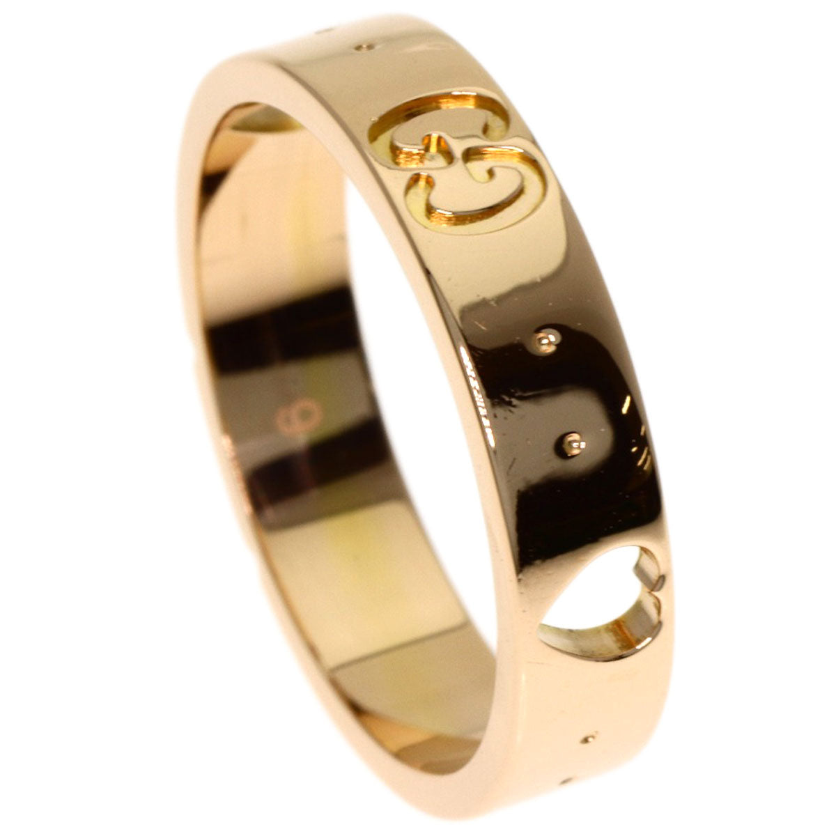 GUCCI Icon # 9 Ring K18 Pink Gold Ladies [Used]
