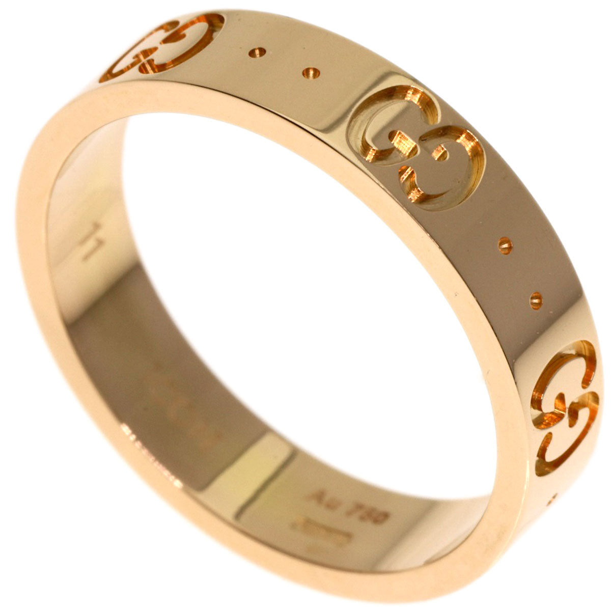 GUCCI Icon # 11 Ring K18 Pink Gold Ladies [Used]