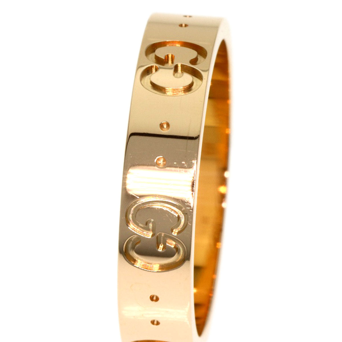 GUCCI Icon # 11 Ring K18 Pink Gold Ladies [Used]