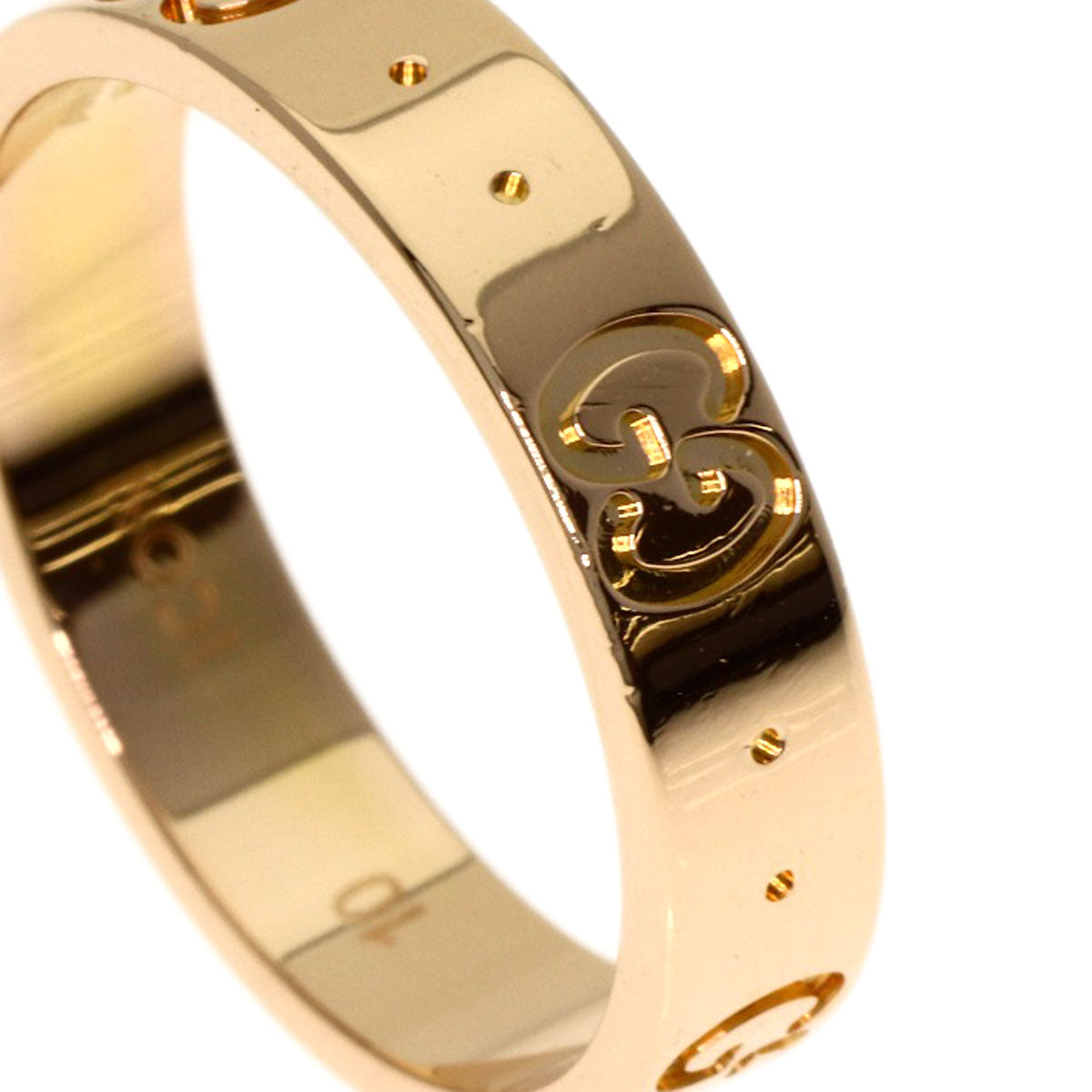 GUCCI Icon # 10 Ring K18 Pink Gold Ladies [Used]