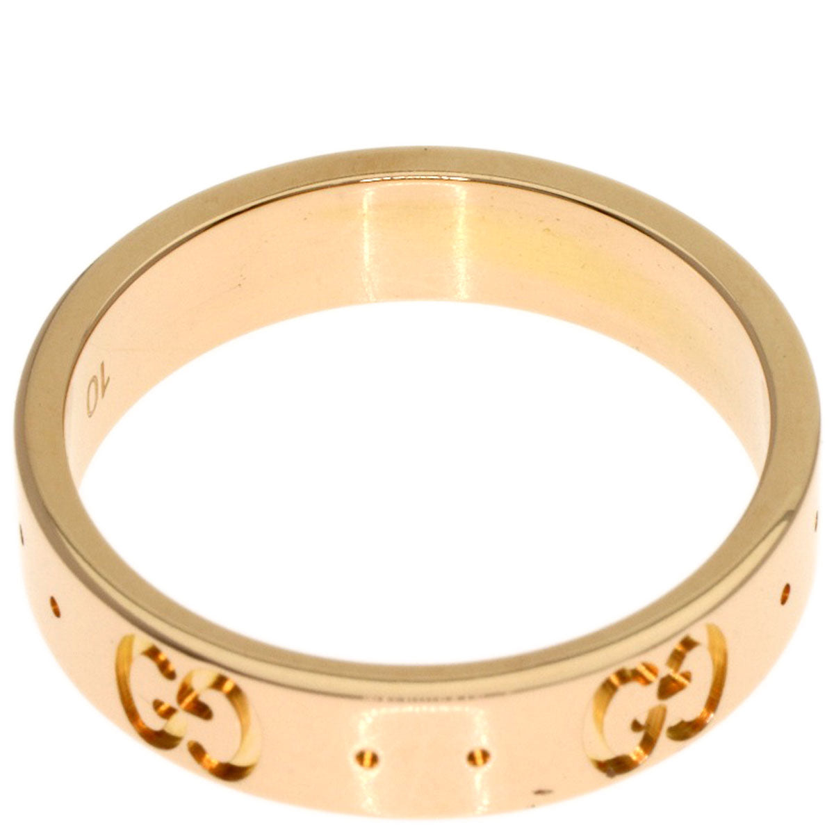 GUCCI Icon # 10 Ring K18 Pink Gold Ladies [Used]