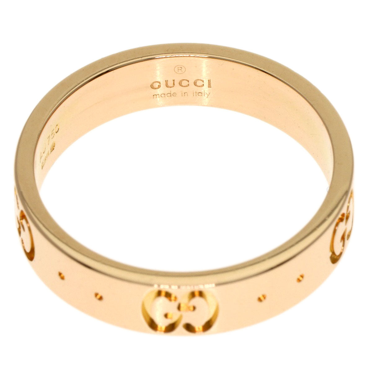 GUCCI Icon # 10 Ring K18 Pink Gold Ladies [Used]