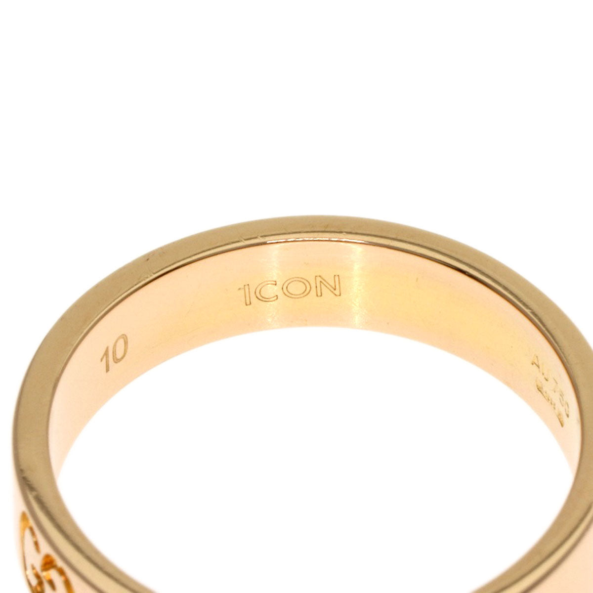 GUCCI Icon # 10 Ring K18 Pink Gold Ladies [Used]