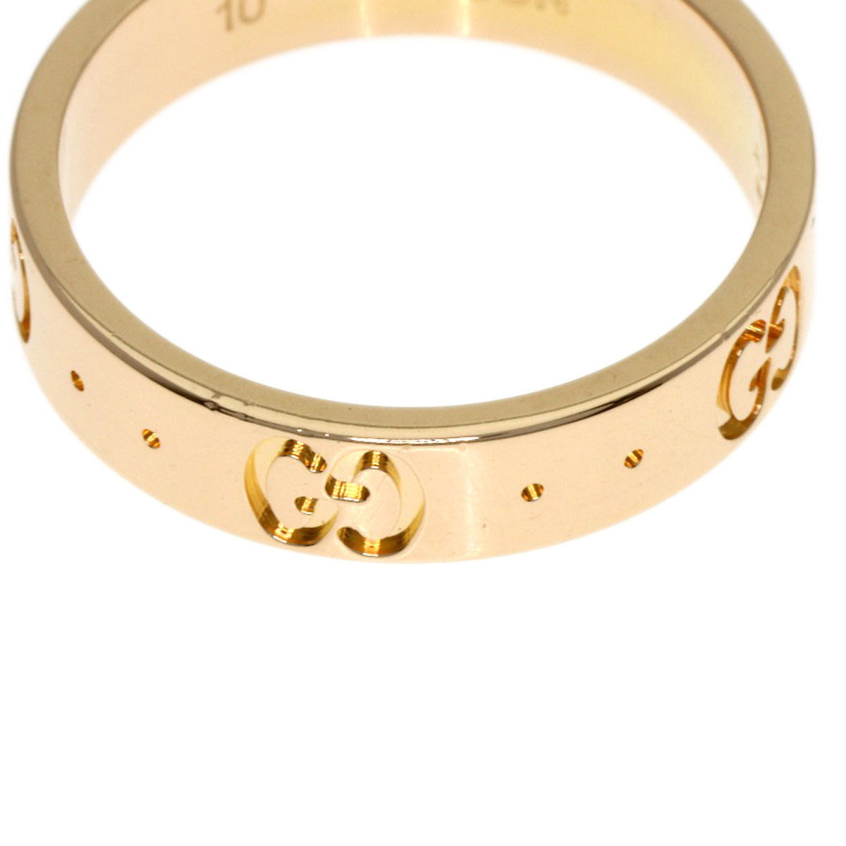 GUCCI Icon # 10 Ring K18 Pink Gold Ladies [Used]