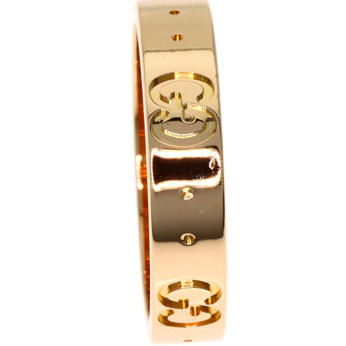 GUCCI Icon # 10 Ring K18 Pink Gold Ladies [Used]