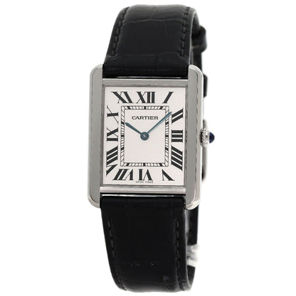 CARTIER Tank solo LM Watches W1018355 Stainless Steel/Leather mens