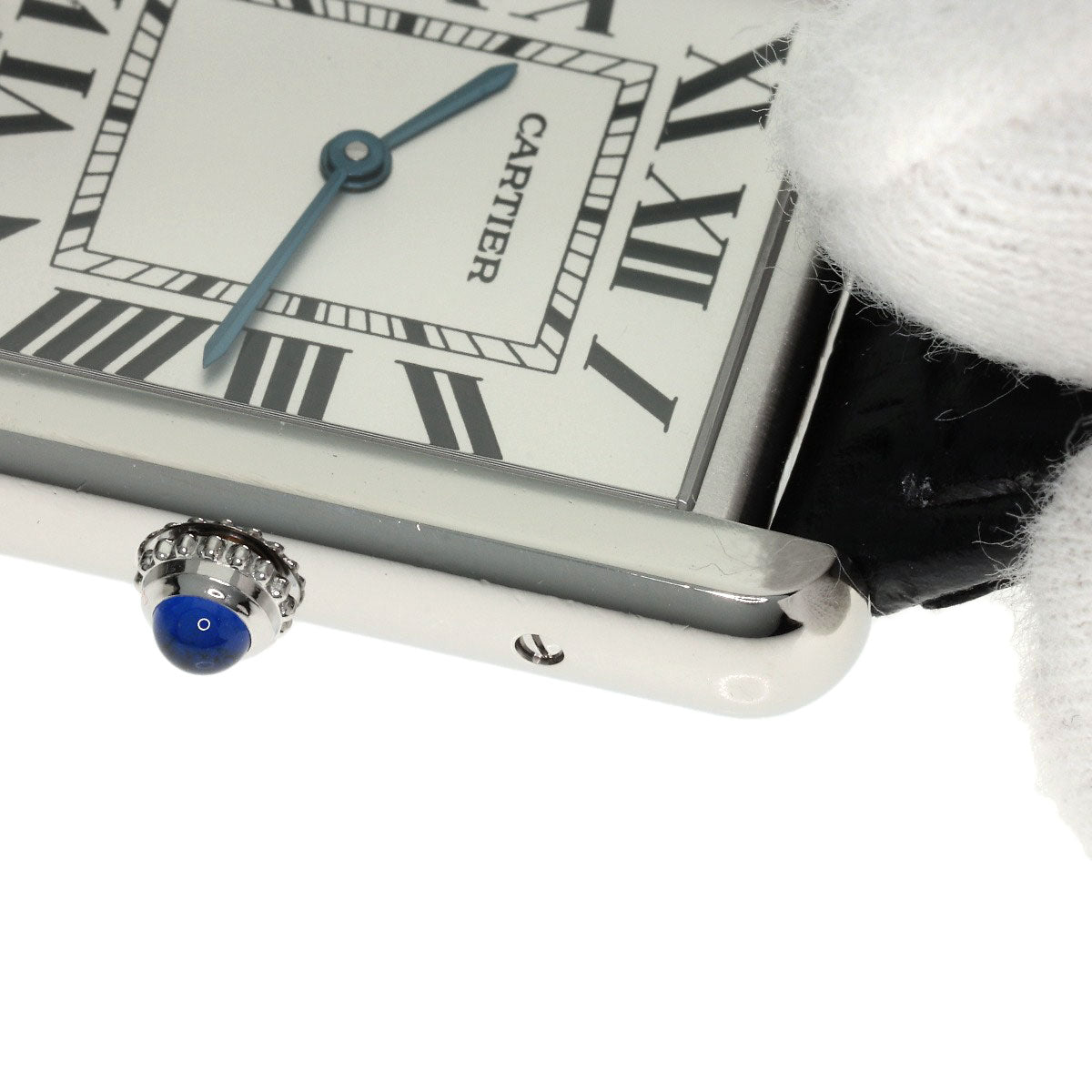 CARTIER Tank solo LM Watches W1018355 Stainless Steel/Leather mens