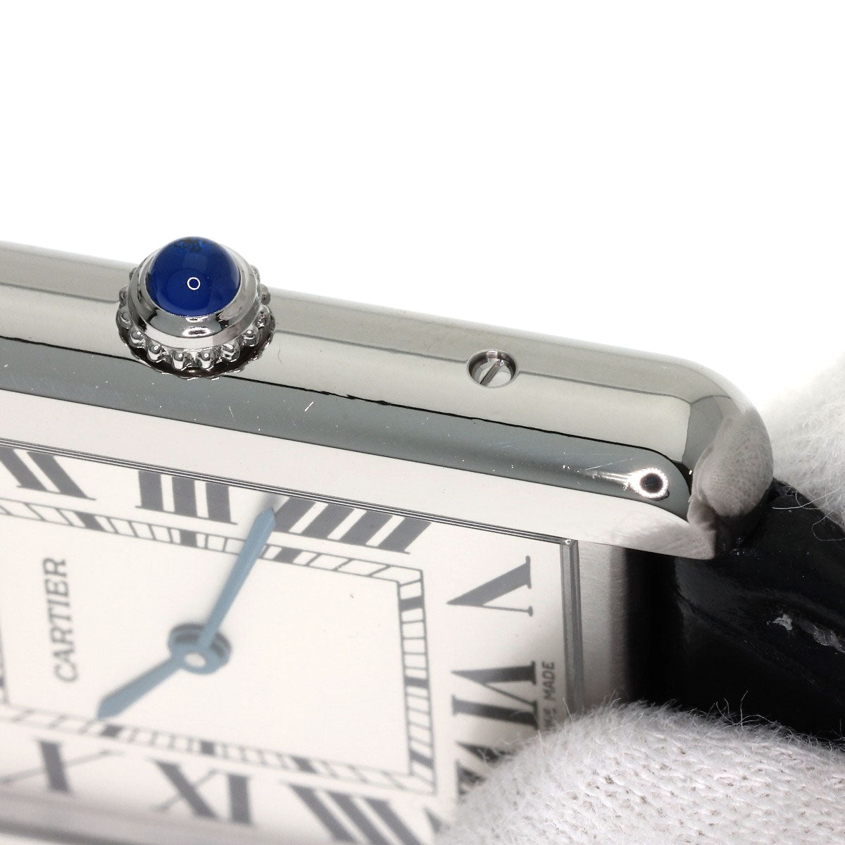 CARTIER Tank solo LM Watches W1018355 Stainless Steel/Leather mens