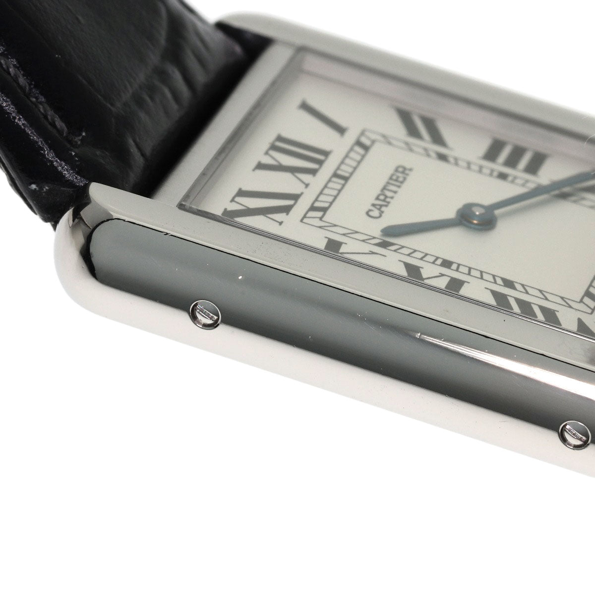 CARTIER Tank solo LM Watches W1018355 Stainless Steel/Leather mens