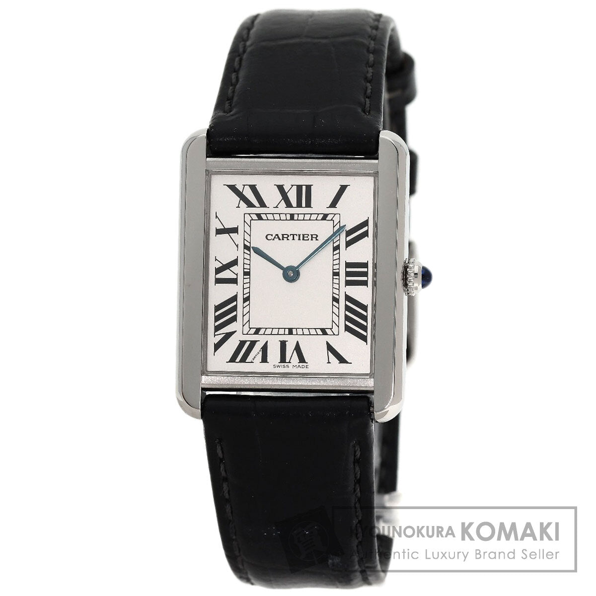 CARTIER Tank solo LM Watches W1018355 Stainless Steel/Leather mens