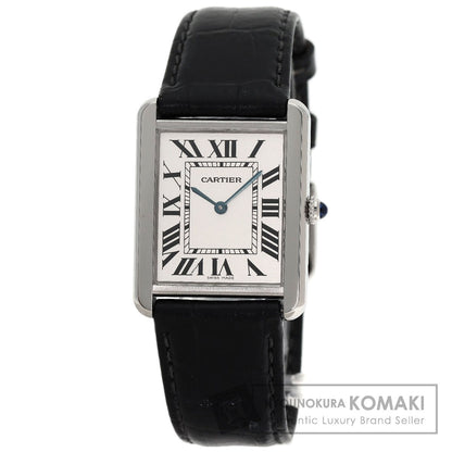 CARTIER Tank solo LM Watches W1018355 Stainless Steel/Leather mens