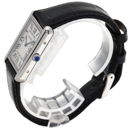 CARTIER Tank solo LM Watches W1018355 Stainless Steel/Leather mens