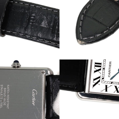 CARTIER Tank solo LM Watches W1018355 Stainless Steel/Leather mens