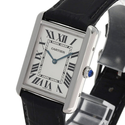 CARTIER Tank solo LM Watches W1018355 Stainless Steel/Leather mens
