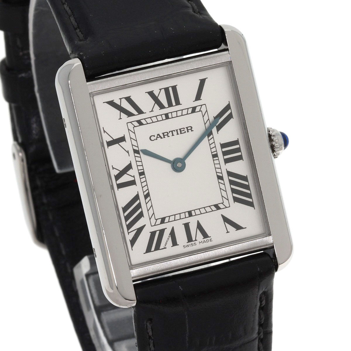 CARTIER Tank solo LM Watches W1018355 Stainless Steel/Leather mens