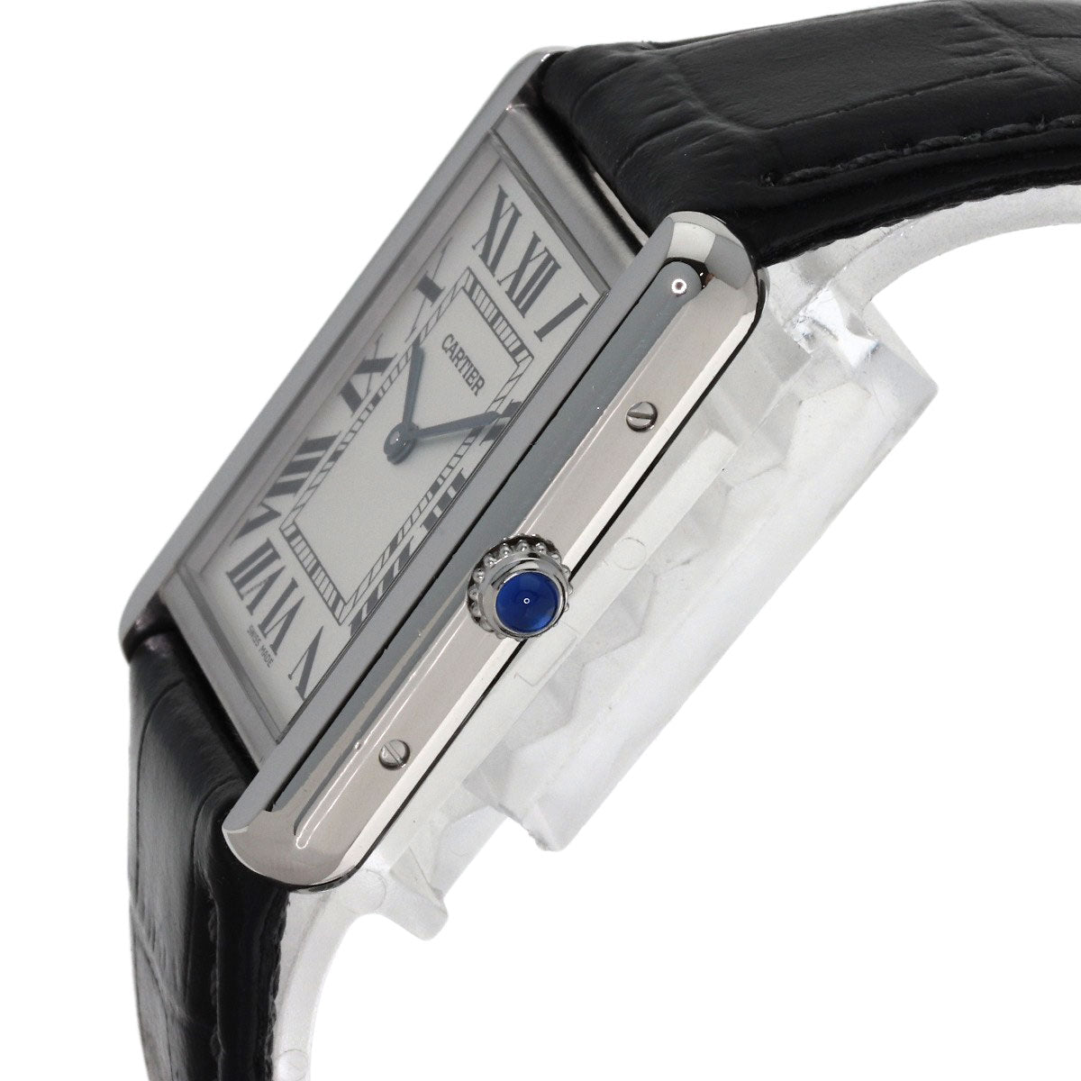 CARTIER Tank solo LM Watches W1018355 Stainless Steel/Leather mens