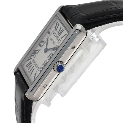 CARTIER Tank solo LM Watches W1018355 Stainless Steel/Leather mens