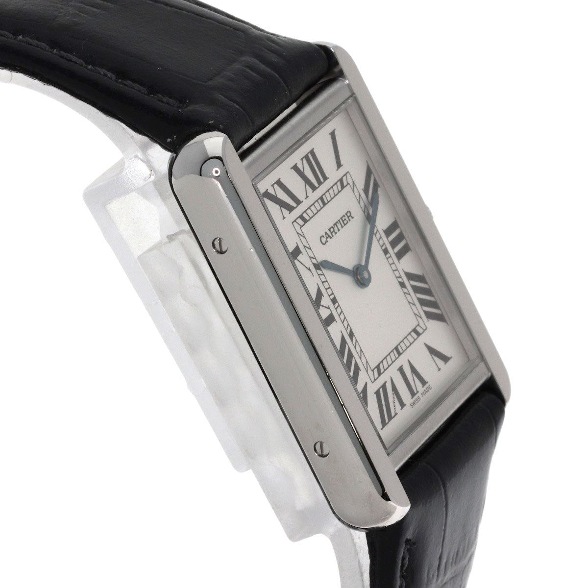 CARTIER Tank solo LM Watches W1018355 Stainless Steel/Leather mens
