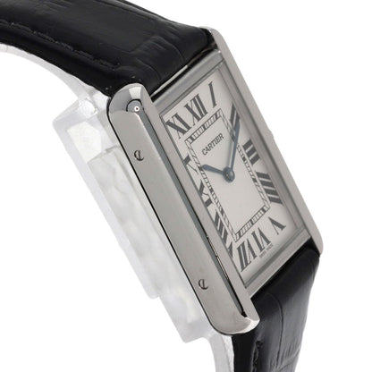 CARTIER Tank solo LM Watches W1018355 Stainless Steel/Leather mens