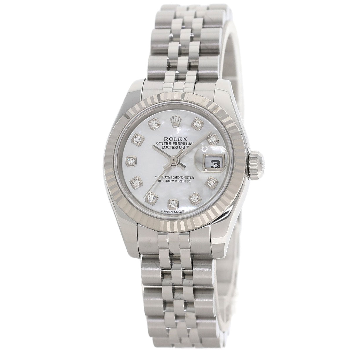 ROLEX DATEJUST 10P Diamond Watches 179174NG Stainless Steel/Stainless Steel Ladies