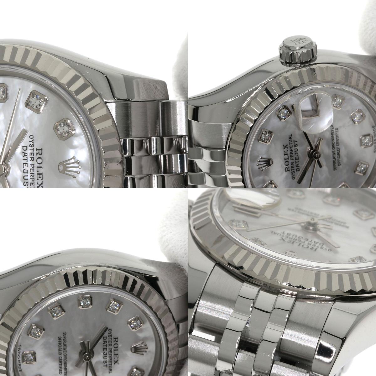 ROLEX DATEJUST 10P Diamond Watches 179174NG Stainless Steel/Stainless Steel Ladies