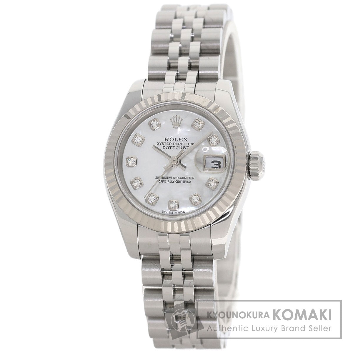 ROLEX DATEJUST 10P Diamond Watches 179174NG Stainless Steel/Stainless Steel Ladies