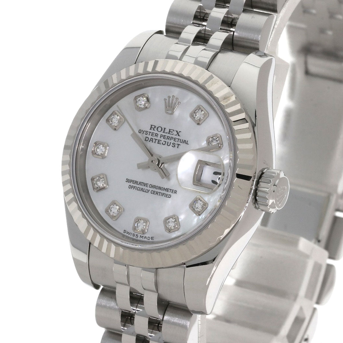 ROLEX DATEJUST 10P Diamond Watches 179174NG Stainless Steel/Stainless Steel Ladies