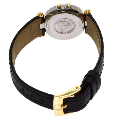 OMEGA Constellation Flat Bezel Diamond Watches Stainless Steel/Leather Ladies