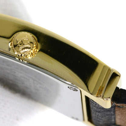 HERMES H watch Watches HH1.201 Gold Plated/Leather Ladies