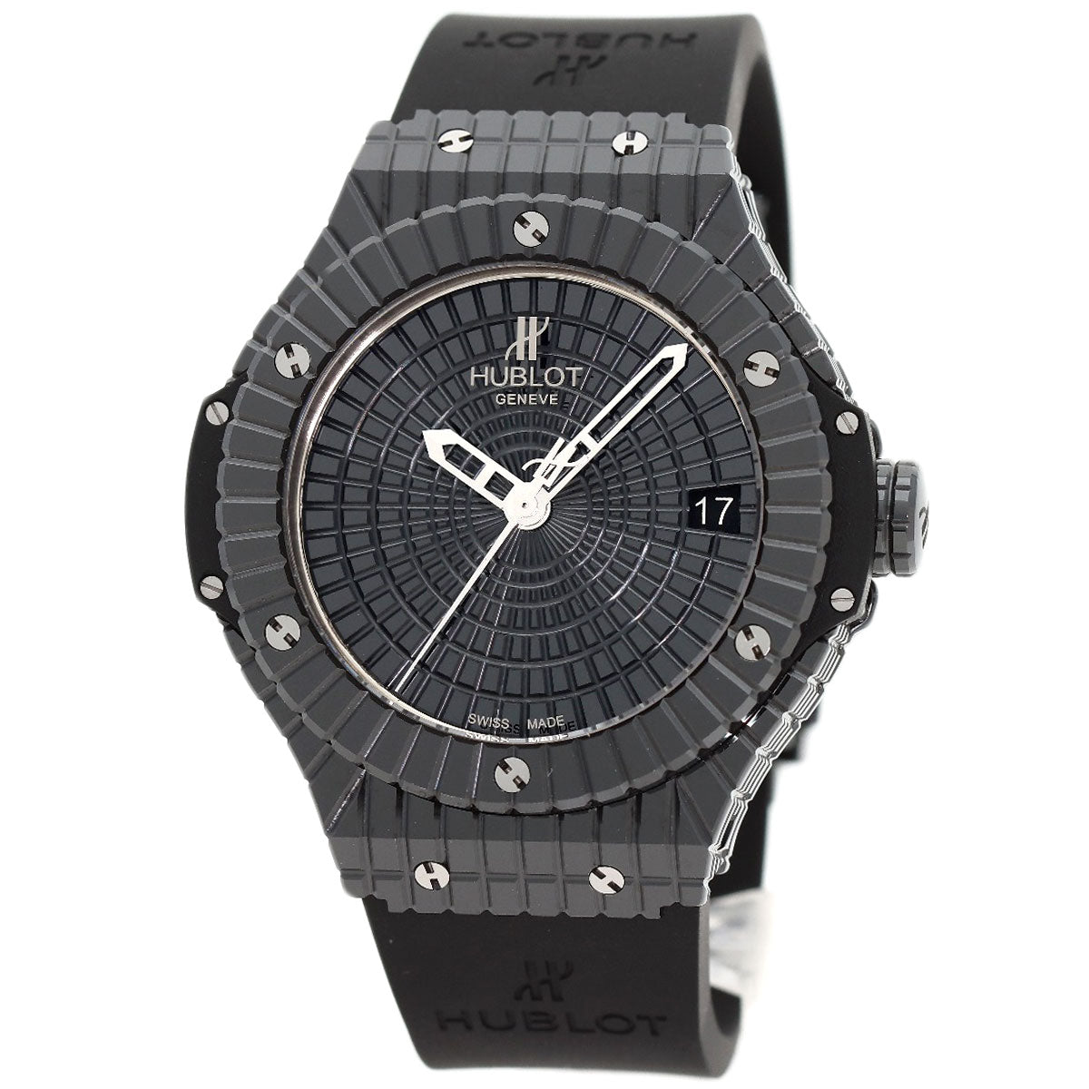 HUBLOT Big Bang Black Caviar Watches 346.CX.1800.RX Ceramic/Rubber mens