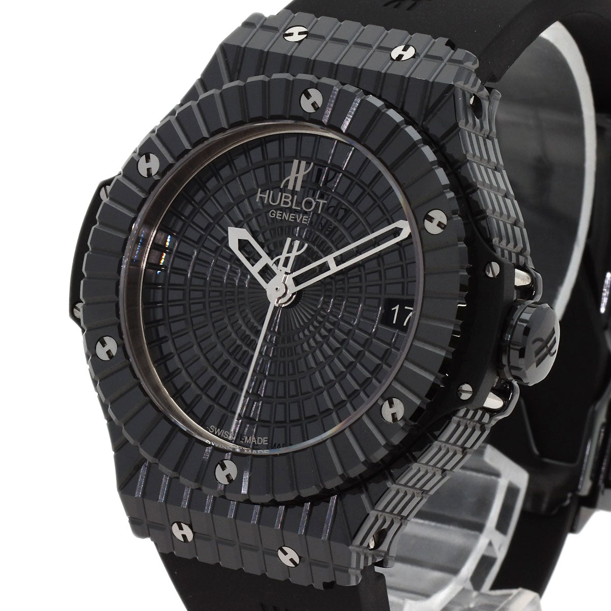 HUBLOT Big Bang Black Caviar Watches 346.CX.1800.RX Ceramic/Rubber mens