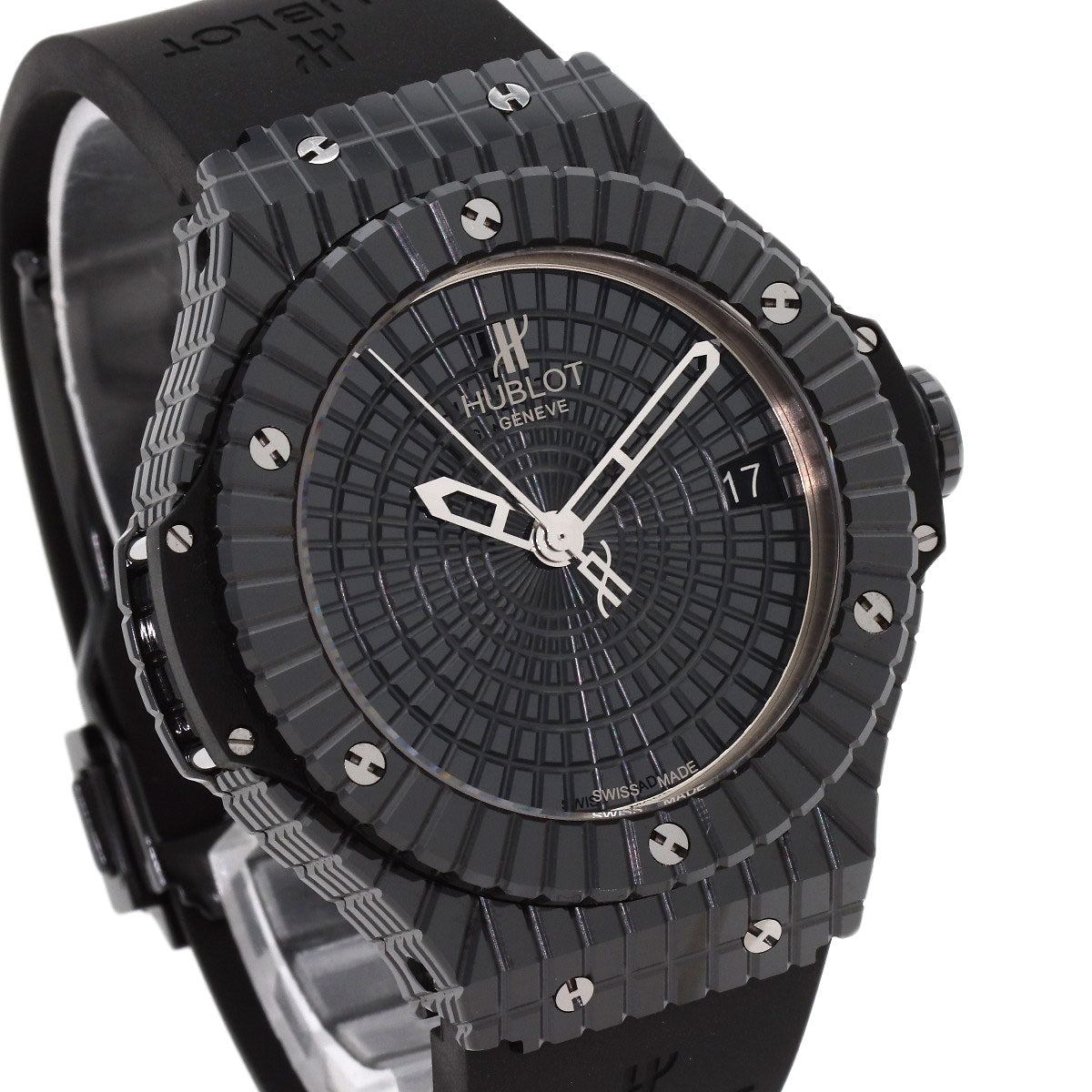 HUBLOT Big Bang Black Caviar Watches 346.CX.1800.RX Ceramic/Rubber mens