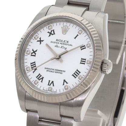 ROLEX Air King 11P Diamond Watches 114234G Stainless Steel/Stainless Steel mens