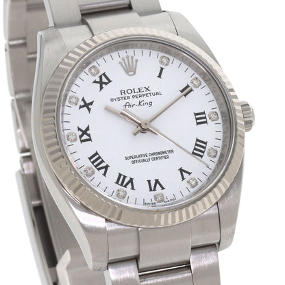 ROLEX Air King 11P Diamond Watches 114234G Stainless Steel/Stainless Steel mens