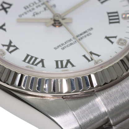 ROLEX Air King 11P Diamond Watches 114234G Stainless Steel/Stainless Steel mens