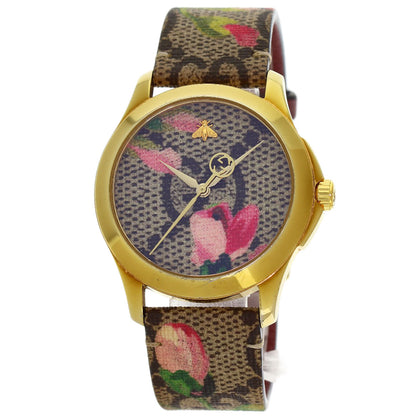 GUCCI G timeless Watches YA1264038 Stainless Steel/Leather Boys