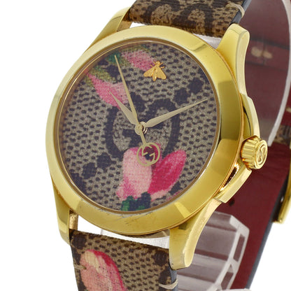 GUCCI G timeless Watches YA1264038 Stainless Steel/Leather Boys