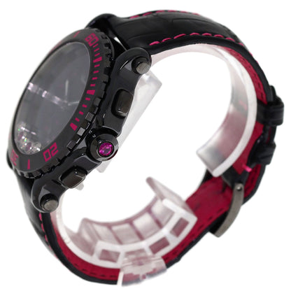 Chopard Happy Sports Mystery Pink Limited Edition of 100 pieces Diamond Watches 288515-9013 Ceramic/Leather mens