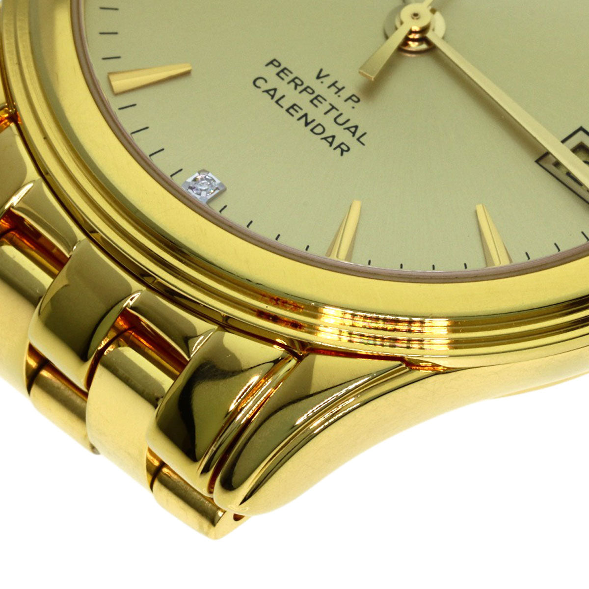 LONGINES Perpetual Carrender Watches L4.722.4 Gold Plated/Gold Plated mens