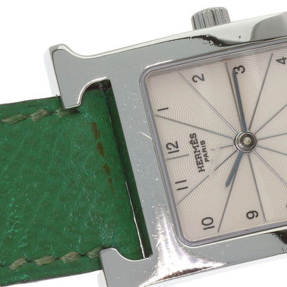 HERMES H watch Watches HH1.210 Stainless Steel/Leather Ladies